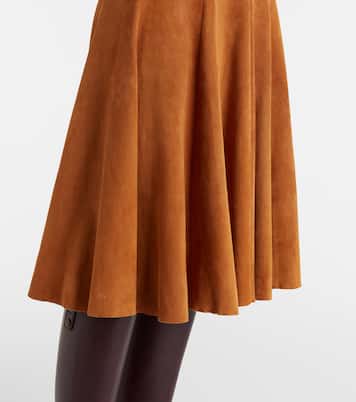 Sabrina suede midi skirt | Stouls