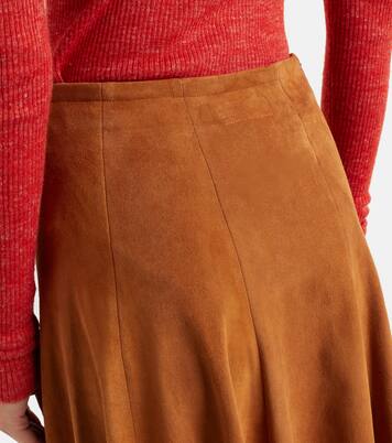 Sabrina suede midi skirt | Stouls