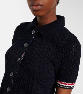 Pointelle cotton cardigan | Thom Browne