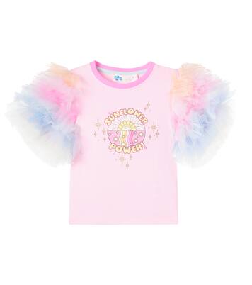 Sunflower Power printed cotton T-shirt | Tutu Du Monde