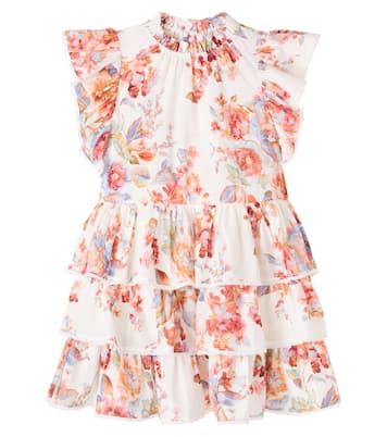 Awaken floral tiered cotton dress | Zimmermann Kids