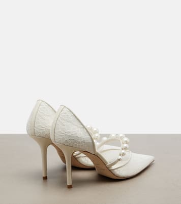Pumps Aurelie aus Satin mit Zierperlen | Jimmy Choo