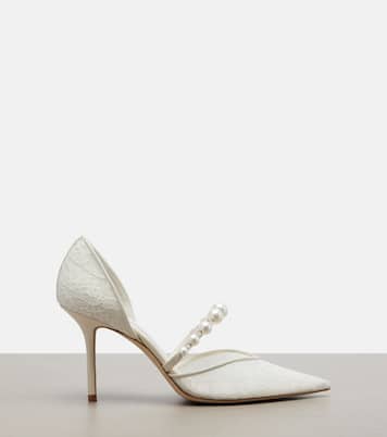 Pumps Aurelie aus Satin mit Zierperlen | Jimmy Choo