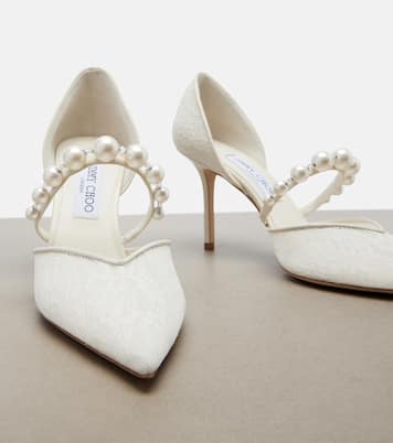 Pumps Aurelie aus Satin mit Zierperlen | Jimmy Choo