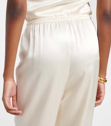 Elise silk satin flared pants | Rebecca Vallance