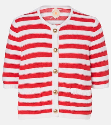 Striped cotton and cashmere cardigan | Jardin des Orangers