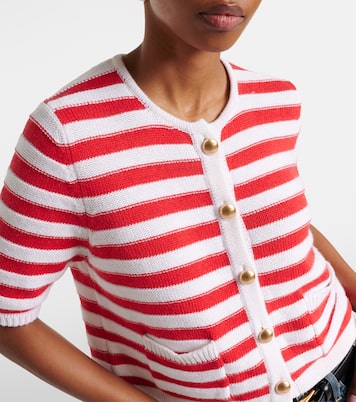 Striped cotton and cashmere cardigan | Jardin des Orangers