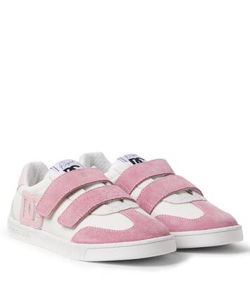 DG suede-trimmed sneakers | Dolce&Gabbana Kids