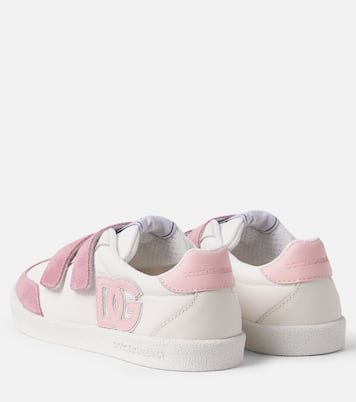 DG suede-trimmed sneakers | Dolce&Gabbana Kids