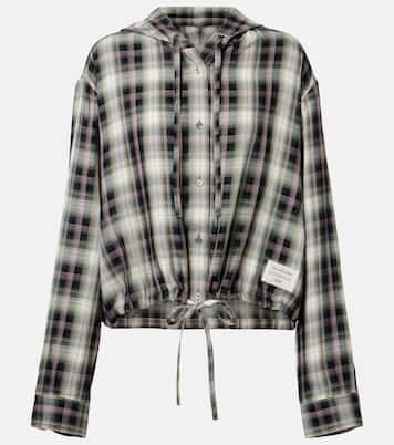 Sip checked cropped overshirt | Acne Studios