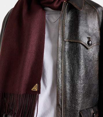 Fringed silk and cashmere scarf | Prada