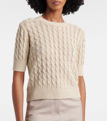 Talamo cable-knit linen sweater | Max Mara