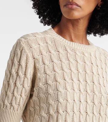 Talamo cable-knit linen sweater | Max Mara