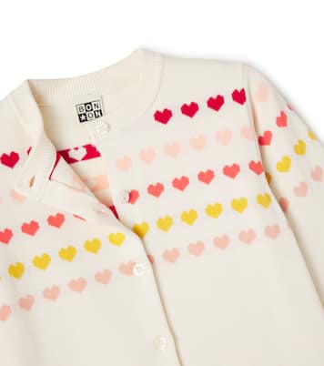 Laligne jacquard cotton cardigan  | Bonton