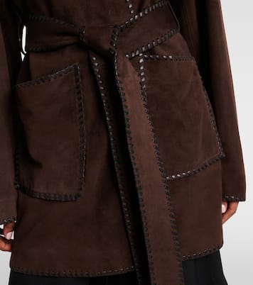 Anika suede wrap coat | Nour Hammour