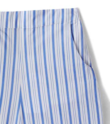 Pantaloni Loukini in cotone a righe con volant | Louise Misha