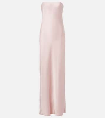 Strapless satin maxi dress | Norma Kamali