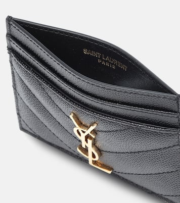 Porte-cartes en cuir matelassé Monogramme | Saint Laurent