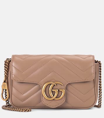 Sac GG Marmont Super Mini en cuir matelasse en rose Gucci Mytheresa