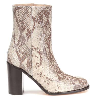 Mars snake-effect leather ankle boots | Maryam Nassir Zadeh