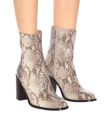 Mars snake-effect leather ankle boots | Maryam Nassir Zadeh