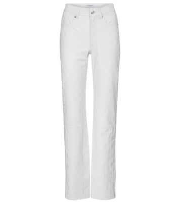Pantalones rectos de piel grabada | Marine Serre