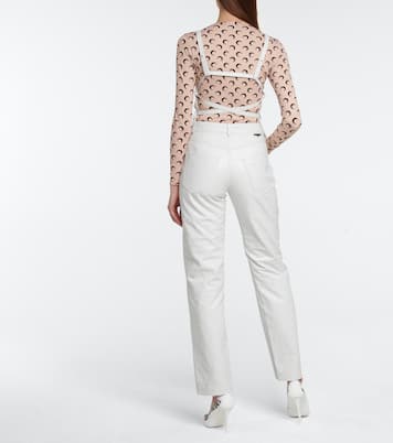 Pantalones rectos de piel grabada | Marine Serre