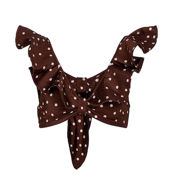 Rolling Hills polka-dot bikini top | Johanna Ortiz
