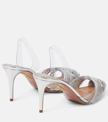 Pumps slingback Gatsby 75 con cristalli | Aquazzura