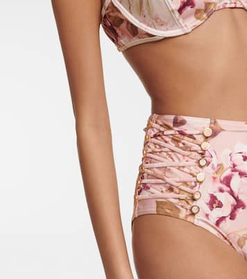 High-Rise Bikini-Höschen Rosa | Zimmermann