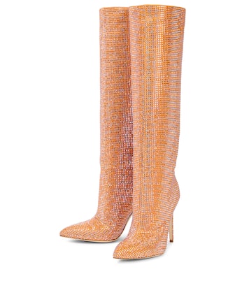 Embellished suede knee-high boots | Paris Texas