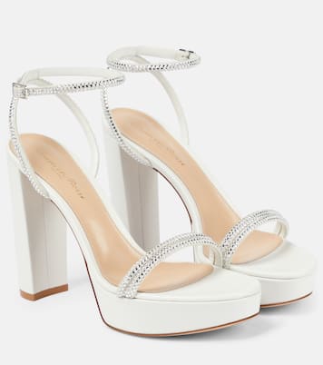Verzierte Plateausandalen aus Leder | Gianvito Rossi