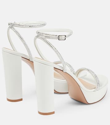 Verzierte Plateausandalen aus Leder | Gianvito Rossi
