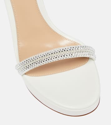 Verzierte Plateausandalen aus Leder | Gianvito Rossi