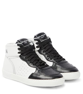 Zapatillas altas de piel | Balmain Kids
