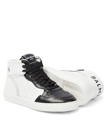 Zapatillas altas de piel | Balmain Kids