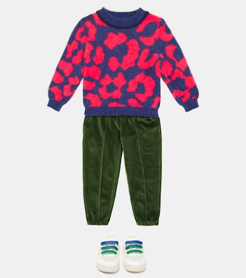 Piped cotton velvet sweatpants | Paade Mode