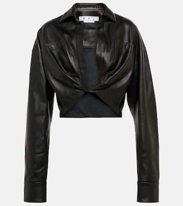 Leather crop shirt | Off-White