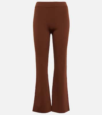 Pantaloni flared Estella in maglia a coste | Staud