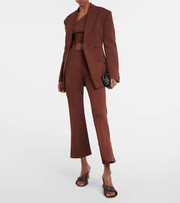Pantaloni flared Estella in maglia a coste | Staud