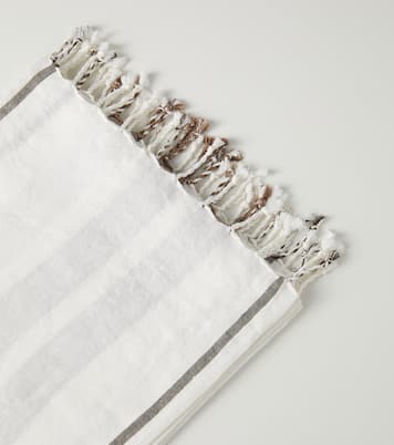 Striped linen-blend beach towel | Brunello Cucinelli