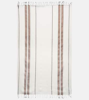 Striped linen-blend beach towel | Brunello Cucinelli