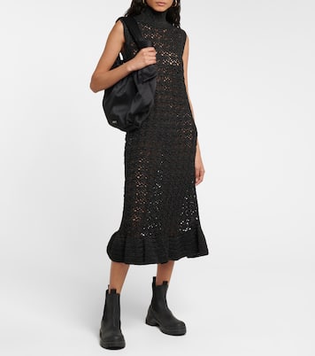 Midikleid aus Häkelstrick | Ganni
