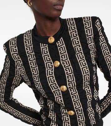 Monogram wool-blend cardigan | Balmain