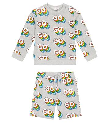 Set de sudadera y shorts de algodón | Stella McCartney Kids