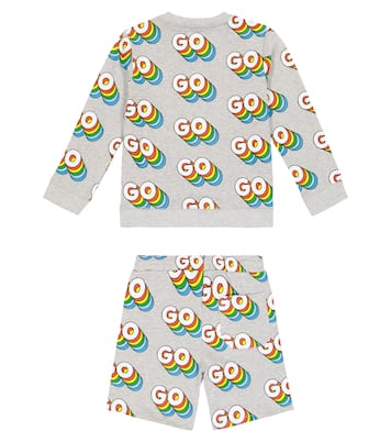 Set de sudadera y shorts de algodón | Stella McCartney Kids