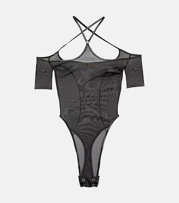 Halterneck mesh bodysuit | KNWLS