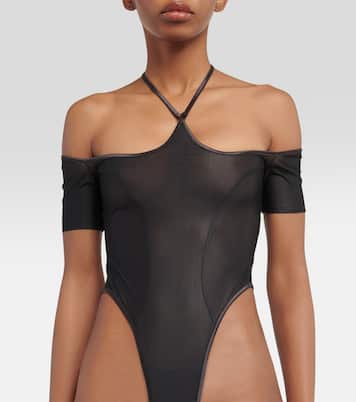 Halterneck mesh bodysuit | KNWLS
