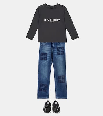 Sneakers in pelle, suede e canvas | Givenchy Kids