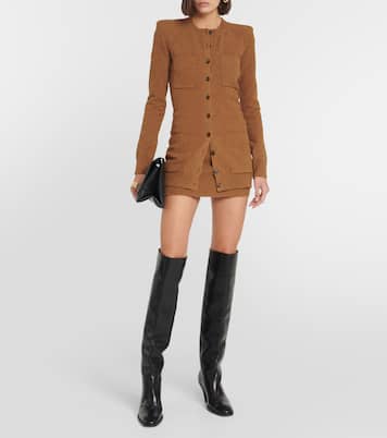 Minigonna in misto cotone a coste | Wardrobe.NYC